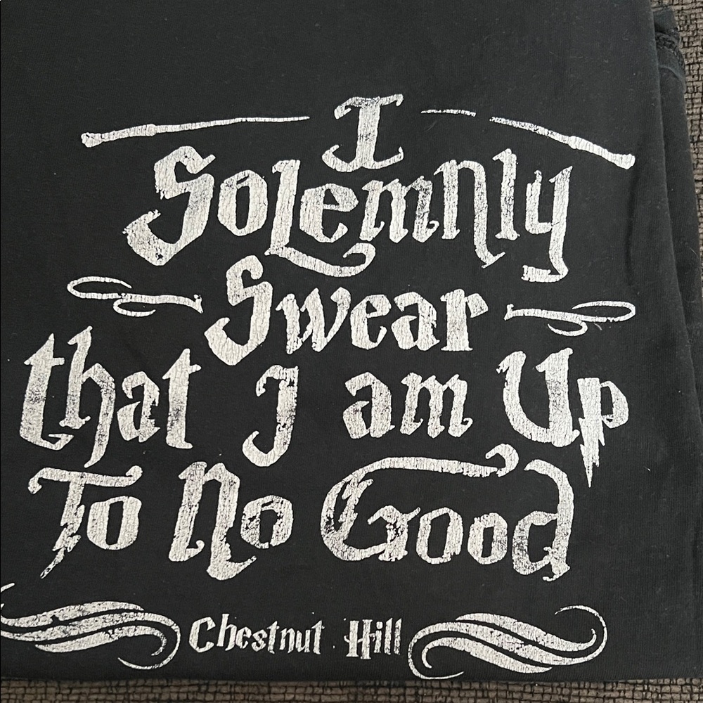 Harry Potter festival Black Tee with White Print